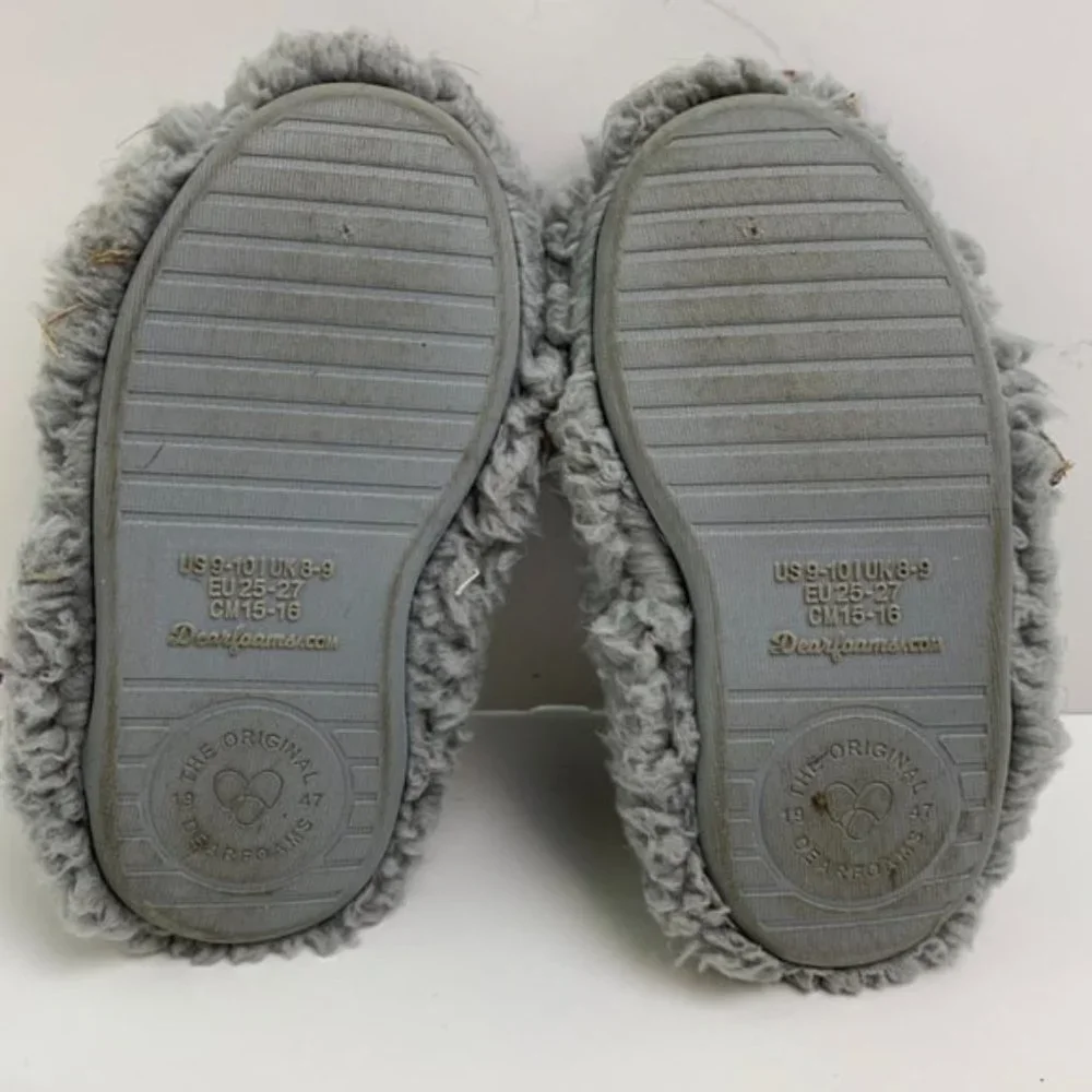Dearfoams Sleet Skye Teddy Closed Back Slippers